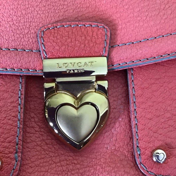 Lovcat Paris leather pink underarm baguette EUC y2k *Rare* - Picture 9 of 10